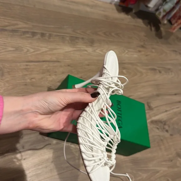 Bottega Veneta Dot Lace Up Sandals - Picture 6 of 10